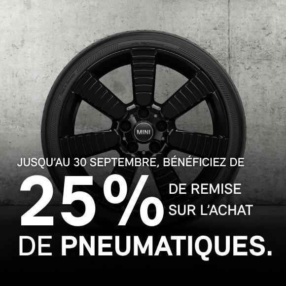 -25% sur les pneumatiques MINI jusqu'au 30 septembre !
